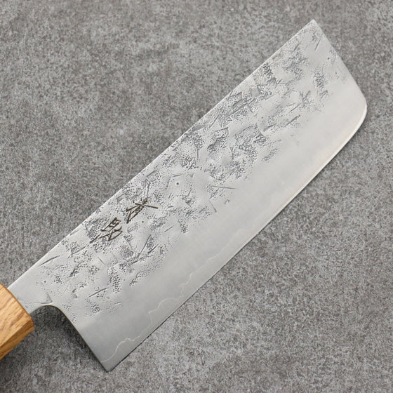 Seisuke SLD Washiji Nakiri 165mm Burnt Oak Handle - Japanny - Best Japanese Knife