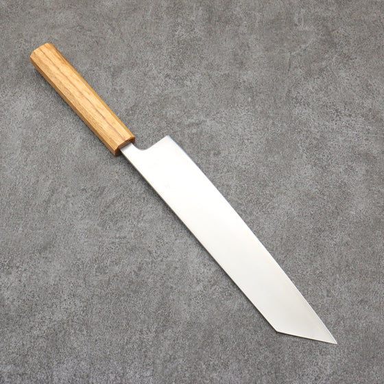 Seisuke Silver Steel No.3 Migaki Polish Finish Kiritsuke Gyuto 240mm White Oak Handle - Japanny - Best Japanese Knife