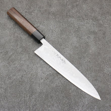  Hideo Kitaoka Blue Steel No.2 Damascus Mioroshi Deba 210mm Shitan Handle - Japanny - Best Japanese Knife
