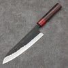 Nao Yamamoto Blue Steel Kurouchi Gyuto 180mm Shitan (ferrule: Red Pakka wood) Handle - Japanny - Best Japanese Knife