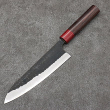  Nao Yamamoto Blue Steel Kurouchi Gyuto Japanese Knife 180mm Shitan (ferrule: Red Pakka wood) Handle - Japanny - Best Japanese Knife