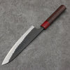 Nao Yamamoto Blue Steel Kurouchi Gyuto 180mm Shitan (ferrule: Red Pakka wood) Handle - Japanny - Best Japanese Knife