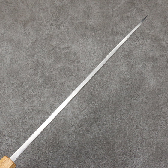 Hideo Kitaoka White Steel No.2 Damascus Mioroshi Deba 300mm Burnt Oak Handle - Japanny - Best Japanese Knife