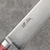 Seisuke Nami AUS10 Mirrored Finish Damascus Sujihiki  240mm Red Pakka wood Handle - Japanny - Best Japanese Knife
