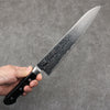 Seisuke Nami AUS10 Mirrored Finish Damascus Gyuto  240mm Black Pakka wood Handle - Japanny - Best Japanese Knife