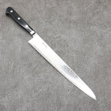  Seisuke Kagami2 AUS10 Mirrored Finish Damascus Sujihiki  240mm Black Pakka wood Handle - Japanny - Best Japanese Knife