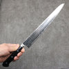 Seisuke Kagami2 AUS10 Mirrored Finish Damascus Sujihiki  240mm Black Pakka wood Handle - Japanny - Best Japanese Knife
