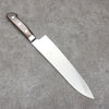 Seisuke Kagami2 AUS10 Mirrored Finish Damascus Gyuto  210mm Brown Pakka wood Handle - Japanny - Best Japanese Knife