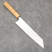 Seisuke Silver Steel No.3 Migaki Polish Finish Kiritsuke Gyuto  210mm White Oak Handle - Japanny - Best Japanese Knife