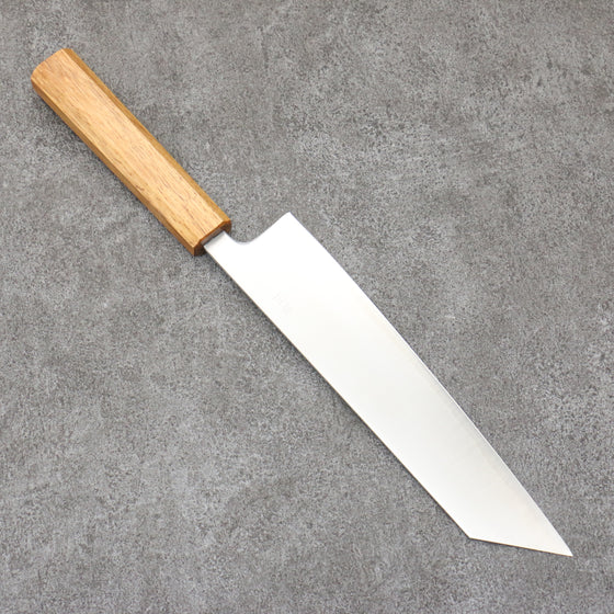 Seisuke Silver Steel No.3 Migaki Polish Finish Kiritsuke Gyuto  210mm White Oak Handle - Japanny - Best Japanese Knife