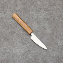  Seisuke Silver Steel No.3 Migaki Polish Finish Paring  80mm White Oak Handle - Japanny - Best Japanese Knife
