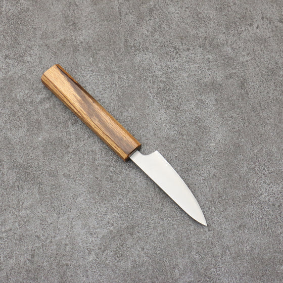 Seisuke Silver Steel No.3 Migaki Polish Finish Paring  80mm White Oak Handle - Japanny - Best Japanese Knife