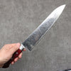 Seisuke Kagami2 AUS10 Mirrored Finish Damascus Gyuto  240mm Red Pakka wood Handle - Japanny - Best Japanese Knife