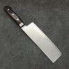 Seisuke Kagami2 AUS10 Mirrored Finish Damascus Nakiri  165mm Brown Pakka wood Handle - Japanny - Best Japanese Knife
