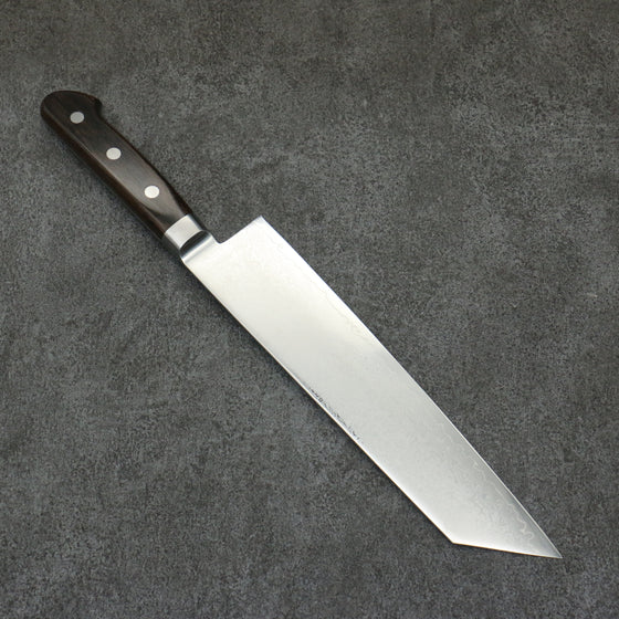 Seisuke VG10 33 Layer Mirrored Finish Damascus Kiritsuke Gyuto  210mm Brown Pakka wood Handle - Japanny - Best Japanese Knife