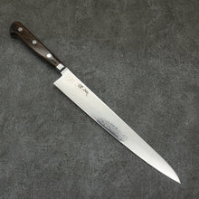  Seisuke VG10 33 Layer Mirrored Finish Damascus Sujihiki  240mm Brown Pakka wood Handle - Japanny - Best Japanese Knife