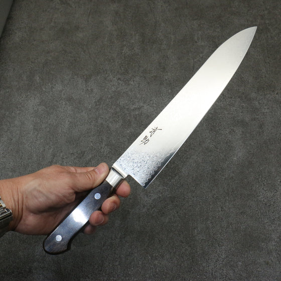 Seisuke VG10 33 Layer Mirrored Finish Damascus Gyuto  240mm Brown Pakka wood Handle - Japanny - Best Japanese Knife