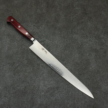  Seisuke VG10 33 Layer Mirrored Finish Damascus Sujihiki  240mm Red Pakka wood Handle - Japanny - Best Japanese Knife