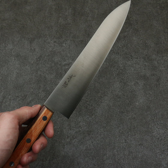 Seisuke SLD Migaki Polish Finish Gyuto  210mm Brown Pakka wood Handle - Japanny - Best Japanese Knife