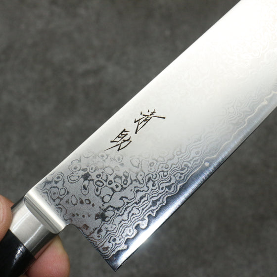Seisuke VG10 33 Layer Mirrored Finish Damascus Kiritsuke Gyuto  210mm Black Pakka wood Handle - Japanny - Best Japanese Knife