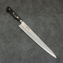  Seisuke Silver Steel No.3 Nashiji Sujihiki  240mm Brown Pakka wood Handle - Japanny - Best Japanese Knife