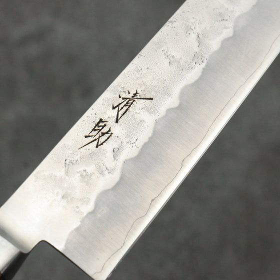 Seisuke Silver Steel No.3 Nashiji Sujihiki  240mm Brown Pakka wood Handle - Japanny - Best Japanese Knife