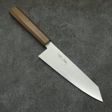  Seisuke Stainless Steel Kiritsuke Santoku  180mm Sandalwood (grey) Handle - Japanny - Best Japanese Knife