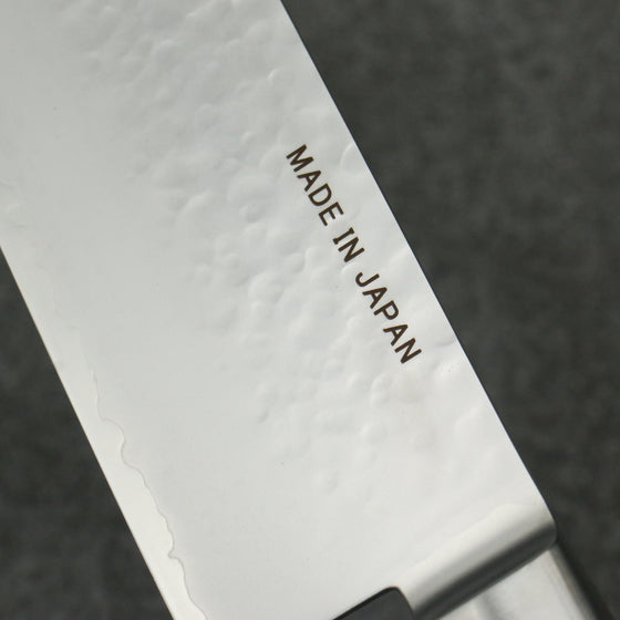 Seisuke VG5 Hammered Kasumitogi Nakiri  160mm Black Pakka wood Handle - Japanny - Best Japanese Knife