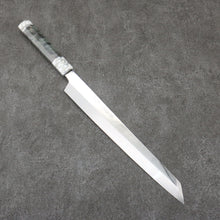  Sakai Takayuki Hien White Steel No.2 Honyaki Kiritsuke Yanagiba  300mm Stabilized wood (White Ferrule and End Cap) Handle with Sheath - Japanny - Best Japanese Knife