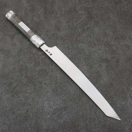 Sakai Takayuki Chef Series Hien Silver Steel No.3 Kiritsuke Yanagiba  270mm Stabilized wood (White Ferrule and End Cap) Handle with Sheath - Japanny - Best Japanese Knife
