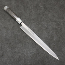  Sakai Takayuki Chef Series Silver Steel No.3 Yanagiba  270mm Stabilized wood (White Ferrule and End Cap) Handle with Sheath - Japanny - Best Japanese Knife