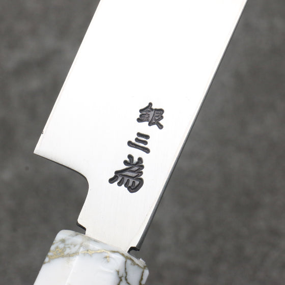 Sakai Takayuki Chef Series Silver Steel No.3 Yanagiba  300mm Stabilized wood (White Ferrule and End Cap) Handle with Sheath - Japanny - Best Japanese Knife