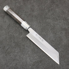  Sakai Takayuki Chef Series Silver Steel No.3 Mukimono  180mm Stabilized wood (White Ferrule and End Cap) Handle with Sheath - Japanny - Best Japanese Knife