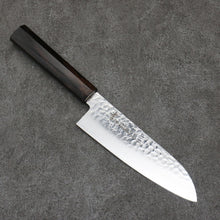  Sakai Takayuki VG10 33 Layer Damascus Santoku  170mm Ebony(6 sided teardrop) Handle - Japanny - Best Japanese Knife