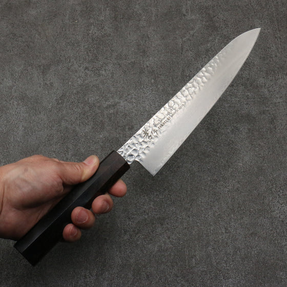 Sakai Takayuki VG10 33 Layer Damascus Gyuto  210mm Ebony(6 sided teardrop) Handle - Japanny - Best Japanese Knife