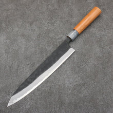  Nao Yamamoto White Steel No.2 Kurouchi Sujihiki  240mm Cherry Tree Handle - Japanny - Best Japanese Knife