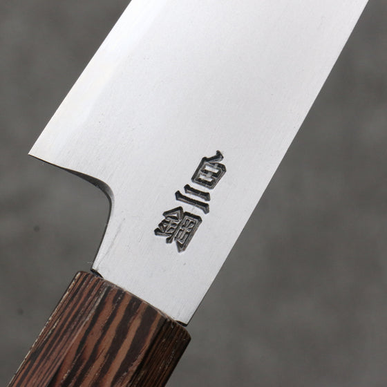 Sakai Takayuki Sanpou White Steel No.2 Matte Petty-Utility  150mm Wenge Handle - Japanny - Best Japanese Knife