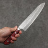 Seisuke Blue Super Hammered Gyuto  210mm Red Pakka wood Handle - Japanny - Best Japanese Knife