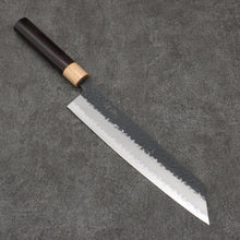  Seisuke Blue Super Hammered Kiritsuke Gyuto  240mm Shitan (ferrule: White Pakka wood) Handle - Japanny - Best Japanese Knife