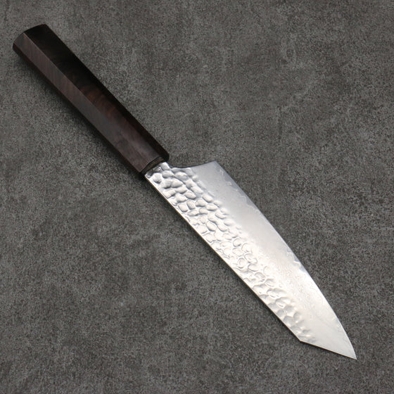Sakai Takayuki VG10 33 Layer Damascus Kiritsuke Santoku  160mm Ebony(6 sided teardrop) Handle - Japanny - Best Japanese Knife