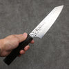 Sakai Takayuki VG10 33 Layer Damascus Kiritsuke Santoku  160mm Ebony(6 sided teardrop) Handle - Japanny - Best Japanese Knife