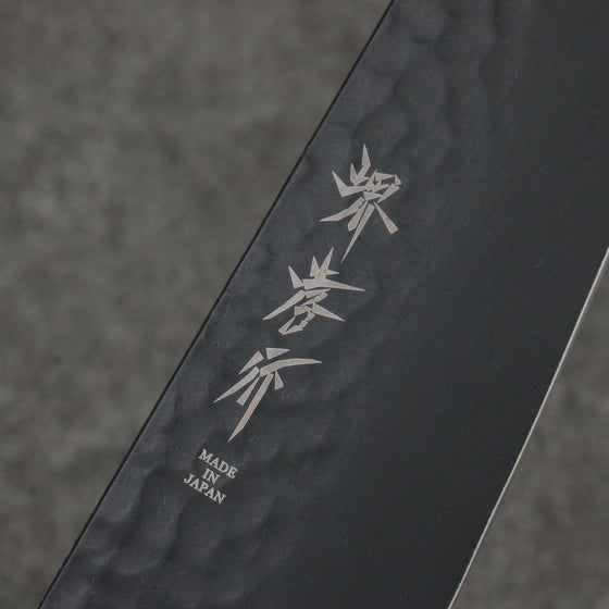 Sakai Takayuki Kurokage VG10 Hammered Teflon Coating Kiritsuke Santoku  160mm Black Lacquered Handle - Japanny - Best Japanese Knife