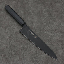  Sakai Takayuki Kurokage VG10 Hammered Teflon Coating Kiritsuke Gyuto  210mm Black Lacquered Handle - Japanny - Best Japanese Knife