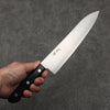 Seisuke SLD Migaki Polish Finish Gyuto  210mm Black Pakka wood Handle - Japanny - Best Japanese Knife