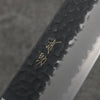 Seisuke Blue Super Hammered Kurouchi Kiritsuke Gyuto  210mm Red Pakka wood Handle - Japanny - Best Japanese Knife