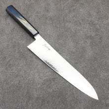  Kanjyo VG10 Damascus Gyuto  240mm Dark Blue and Gold Lacquered Handle - Japanny - Best Japanese Knife