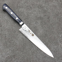  Seisuke VG10 33 Layer Hammered Petty-Utility  150mm Navy blue Pakka wood Handle - Japanny - Best Japanese Knife