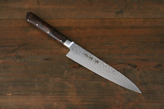 Sakai Takayuki VG10 17 Layer Damascus Petty-Utility  135mm Desert Ironwood Handle - Japanny - Best Japanese Knife
