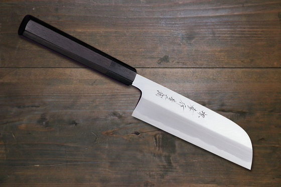 Sakai Takayuki Blue Steel No.2 Kamagata Usuba  Ebony Wood Handle - Japanny - Best Japanese Knife