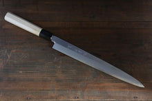  Sakai Takayuki Chef Series Silver Steel No.3 Yanagiba  Magnolia Handle - Japanny - Best Japanese Knife